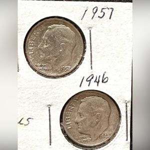 1957-1946 Dimes 90% silver